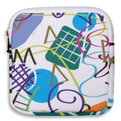 Abstract Pattern Mini Square Pouch by Wegoenart