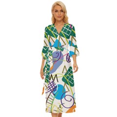 Abstract Pattern Midsummer Wrap Dress by Wegoenart