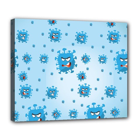 Illustration Virus Pattern Deluxe Canvas 24  X 20  (stretched) by Wegoenart