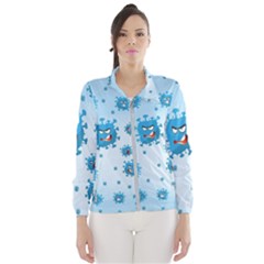 Illustration Virus Pattern Women s Windbreaker by Wegoenart