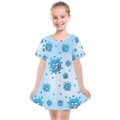 Illustration Virus Pattern Kids  Smock Dress by Wegoenart