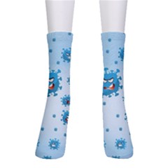 Illustration Virus Pattern Crew Socks