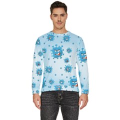 Illustration Virus Pattern Men s Fleece Sweatshirt by Wegoenart