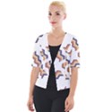 Illustration Abstract-art Diagonal Stripe Stripes Cropped Button Cardigan View1