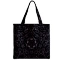 Illustration Black White Rosette Mandala Ornament Wallpaper Zipper Grocery Tote Bag View1