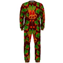 Illustration Christmas Xmas Pattern Onepiece Jumpsuit (men) by Wegoenart