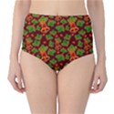 Illustration Christmas Xmas Pattern Classic High-Waist Bikini Bottoms View1