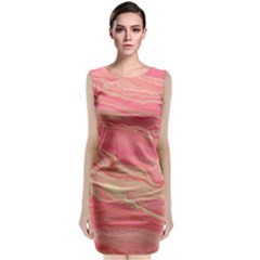 Illustration Graphic Pattern Texrure Pink Maeble Classic Sleeveless Midi Dress by Wegoenart