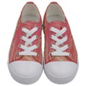 Illustration Graphic Pattern Texrure Pink Maeble Kids  Low Top Canvas Sneakers View1