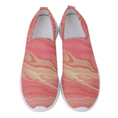 Illustration Graphic Pattern Texrure Pink Maeble Women s Slip On Sneakers by Wegoenart