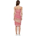 Illustration Graphic Pattern Texrure Pink Maeble Wrap Frill Dress View4