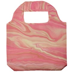 Illustration Graphic Pattern Texrure Pink Maeble Foldable Grocery Recycle Bag