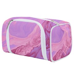 Illustration Art Pink Design Wallpaper Toiletries Pouch by Wegoenart