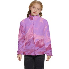 Illustration Art Pink Design Wallpaper Kids  Puffer Bubble Jacket Coat by Wegoenart