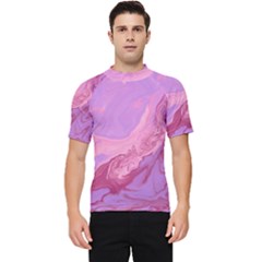 Illustration Art Pink Design Wallpaper Men s Short Sleeve Rash Guard by Wegoenart