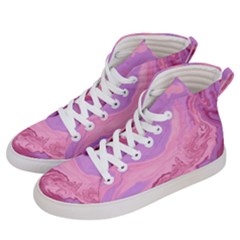 Illustration Art Pink Design Wallpaper Men s Hi-top Skate Sneakers by Wegoenart