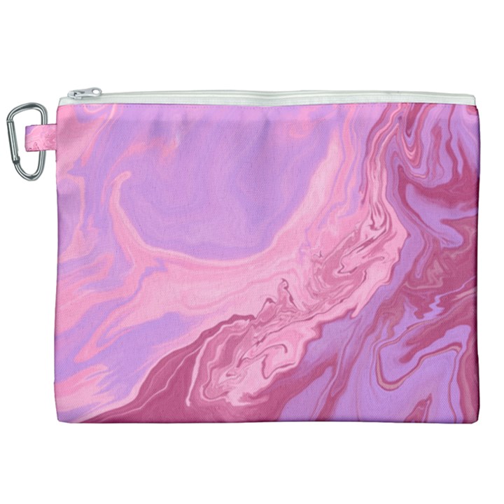 Illustration Art Pink Design Wallpaper Canvas Cosmetic Bag (XXL)