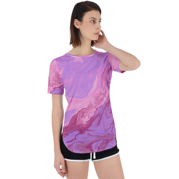 Illustration Art Pink Design Wallpaper Perpetual Short Sleeve T-Shirt