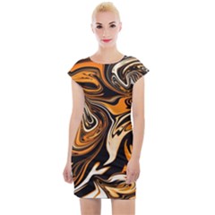 Illustration Abstract Pattern Modern Art Design Fantasy Surreal Cap Sleeve Bodycon Dress by Wegoenart