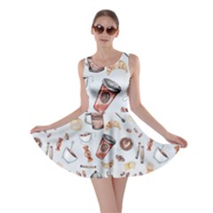 Coffee Coffeemania Caffeine Pattern Skater Dress by Wegoenart