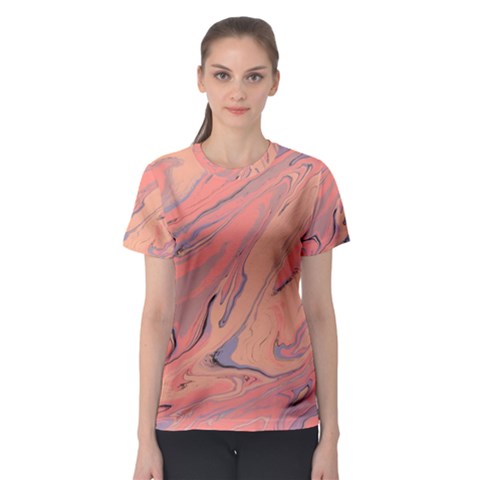 Illustration Background Light Abstract Texture Women s Sport Mesh Tee by Wegoenart