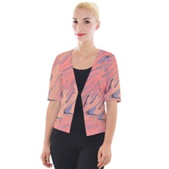 Illustration Background Light Abstract Texture Cropped Button Cardigan by Wegoenart