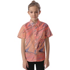 Illustration Background Light Abstract Texture Kids  Short Sleeve Shirt by Wegoenart