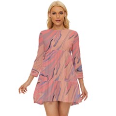 Illustration Background Light Abstract Texture Long Sleeve Babydoll Dress by Wegoenart