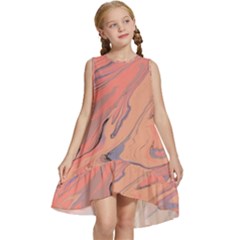 Illustration Background Light Abstract Texture Kids  Frill Swing Dress by Wegoenart