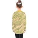 Green Pattern Texture Marble Kids  Double Breasted Button Coat View2