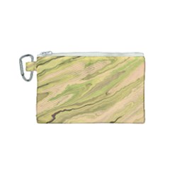 Green Pattern Texture Marble Canvas Cosmetic Bag (small) by Wegoenart