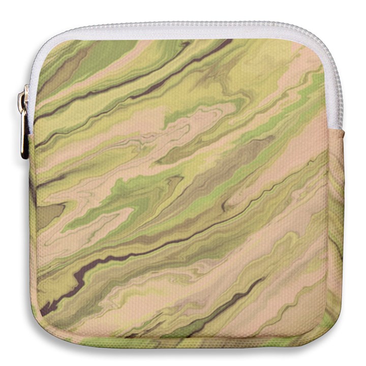 Green Pattern Texture Marble Mini Square Pouch