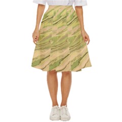 Green Pattern Texture Marble Classic Short Skirt by Wegoenart