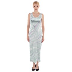 Illustration Marble Texture Marble Painting Fitted Maxi Dress by Wegoenart