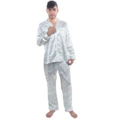 Illustration Marble Texture Marble Painting Men s Long Sleeve Satin Pajamas Set