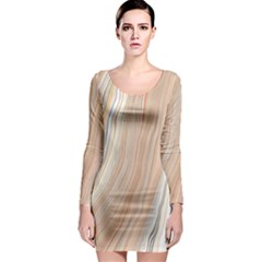 Marble Texture Marble Painting Long Sleeve Bodycon Dress by Wegoenart