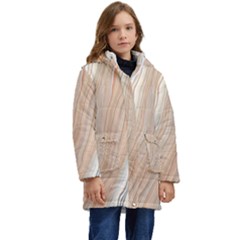 Marble Texture Marble Painting Kid s Hooded Longline Puffer Jacket by Wegoenart