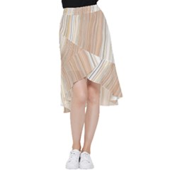 Marble Texture Marble Painting Frill Hi Low Chiffon Skirt by Wegoenart