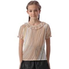 Marble Texture Marble Painting Kids  Frill Chiffon Blouse by Wegoenart