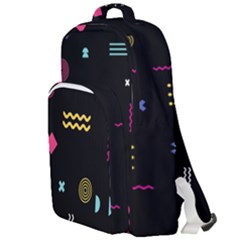 Illustration Geometric Art Colorful Shapes Double Compartment Backpack by Wegoenart