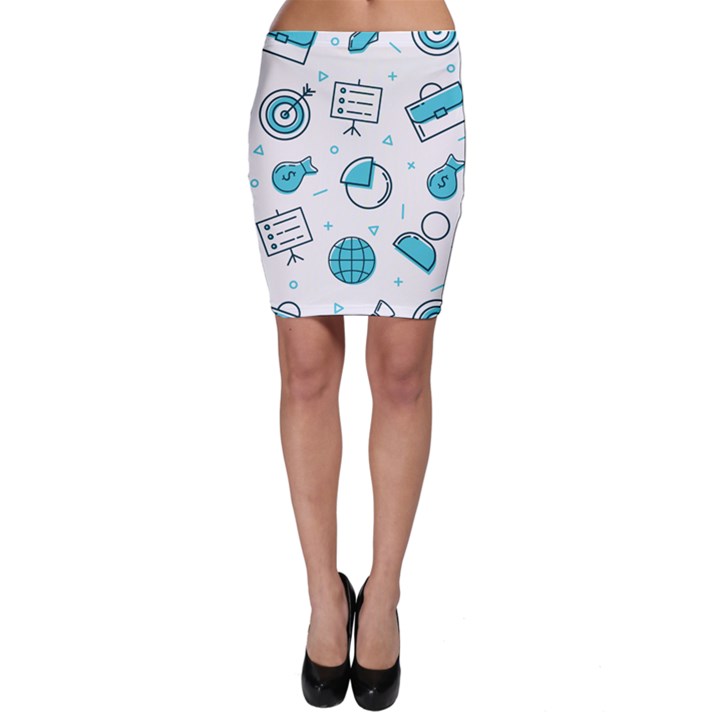 Pattern Business Graphics Seamless Bodycon Skirt