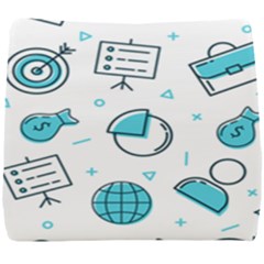 Pattern Business Graphics Seamless Seat Cushion by Wegoenart