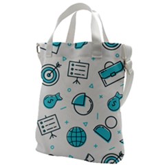 Pattern Business Graphics Seamless Canvas Messenger Bag by Wegoenart