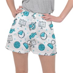 Pattern Business Graphics Seamless Ripstop Shorts by Wegoenart