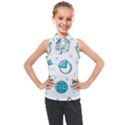 Pattern Business Graphics Seamless Kids  Sleeveless Polo Tee View1