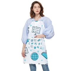 Pattern Business Graphics Seamless Pocket Apron by Wegoenart