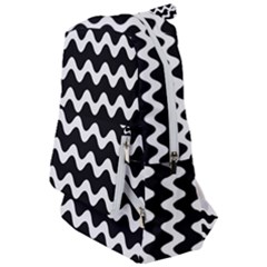 Illustration Black White Wave Pattern Wavy Halftone Travelers  Backpack by Wegoenart