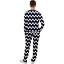 Illustration Black White Wave Pattern Wavy Halftone Casual Jacket and Pants Set View2