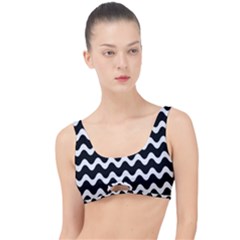 Illustration Black White Wave Pattern Wavy Halftone The Little Details Bikini Top by Wegoenart