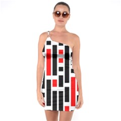 Illustration Background Geometric Pattern One Soulder Bodycon Dress by Wegoenart